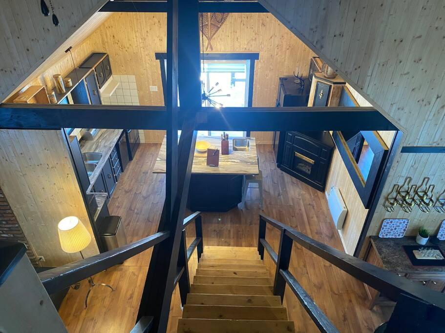 Le Jazz- Chalet Rustique/Chic Avec Spa Notre-Dame-Des-Bois Extérieur photo